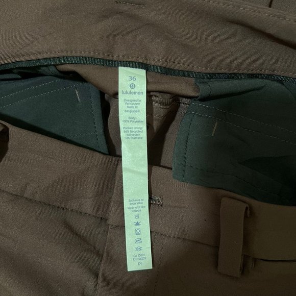 Lululemon Commission Shorts Style LM7929 Size 36 in Brown Color - Picture 10 of 11